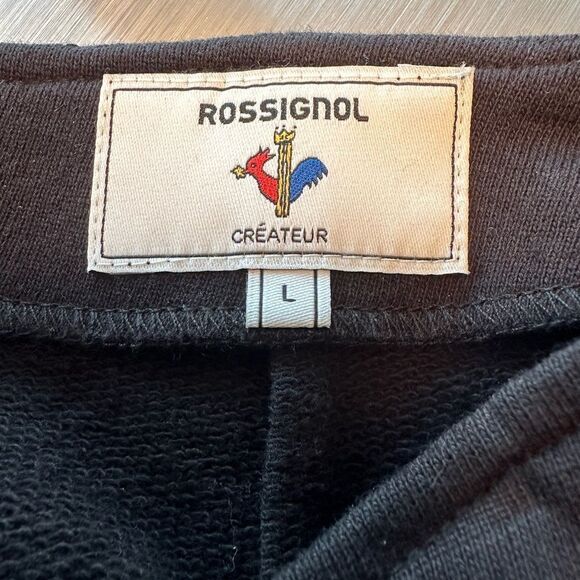 Rossignol black mini skirt with colorful patches. Size large - Picture 8 of 12